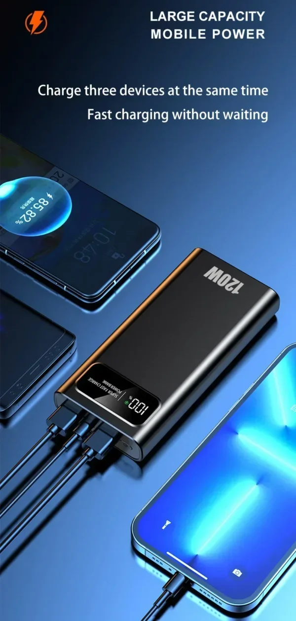 200000mAh Power Bank 120W Super Fast Charging Battery High Capacity Digital Display Power Bank For Huawei Xiaomi iphone Samsung - Image 21