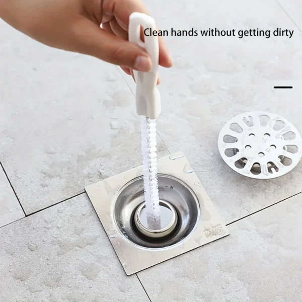 Water Pipe Dredging Brush Pipe Dredging Device Sewer Hair Cleaner Face Washing Water Pool Floor Drain Dredging Cleaning Brush - Image 2
