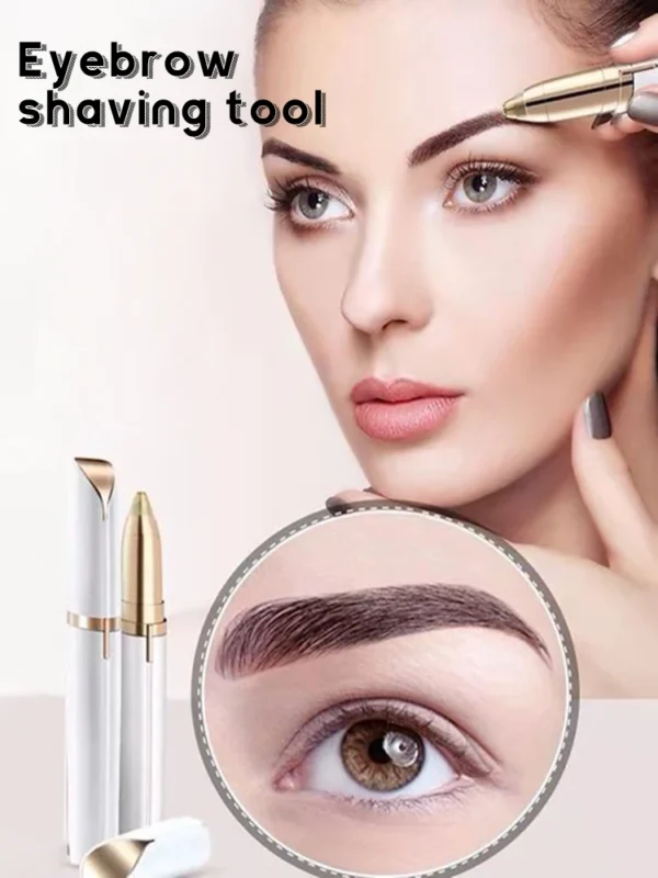 Electric Eyebrow Trimming Tool For Beginners Automatic Electric Eyebrow Trimmer Nose Hair Shaving Brush Scraper 1pc - Image 7