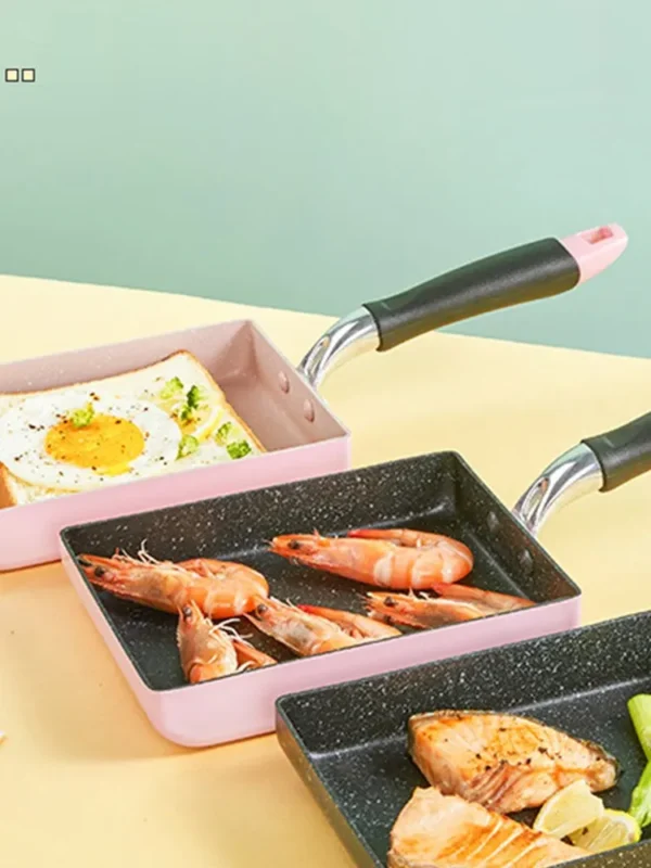 Japan Tamago-yaki Pan Square Omelette Pan Kobe Thick Egg Yaki Breakfast Flat Nonstick Omelette Pan - Image 6