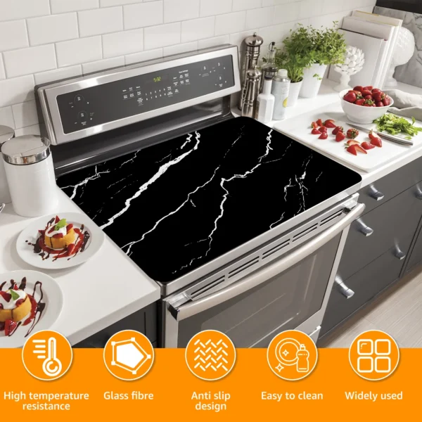 Induction Cooktop Mat Silicone Induction Cooker Covers Heat-resistant  Induction Cooktop Protector Mat 30.8×20.5Inch Non-Slip - Image 2