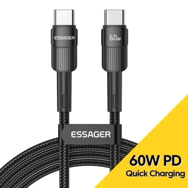 Essager 100W C To C Type C Cable USB C PD Fast Charging Charger Wire Cord For Macbook Samsung Xiaomi Type C USB C Cable - Image 8