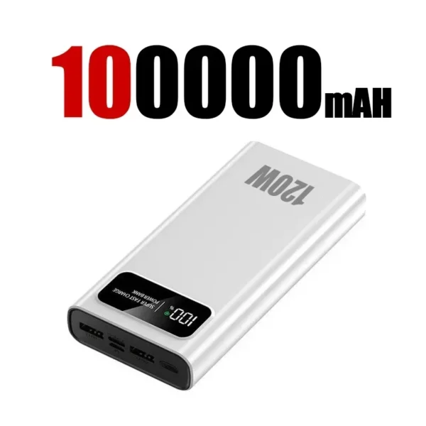 200000mAh Power Bank 120W Super Fast Charging Battery High Capacity Digital Display Power Bank For Huawei Xiaomi iphone Samsung - Image 8