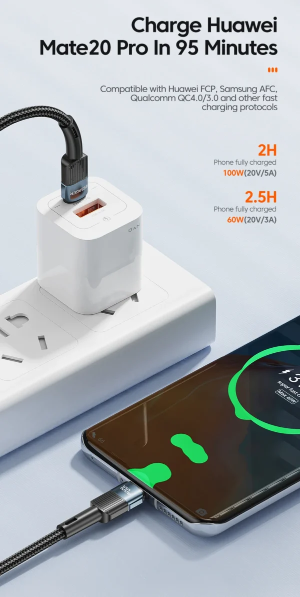 Essager 100W C To C Type C Cable USB C PD Fast Charging Charger Wire Cord For Macbook Samsung Xiaomi Type C USB C Cable - Image 16