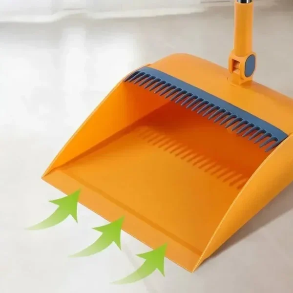 Brush And Shovel Broom And Dustpan Combination Set Vertical Folding Soft Fur Non-viscous Sweeping Broom 2 Pcs /set - Image 4