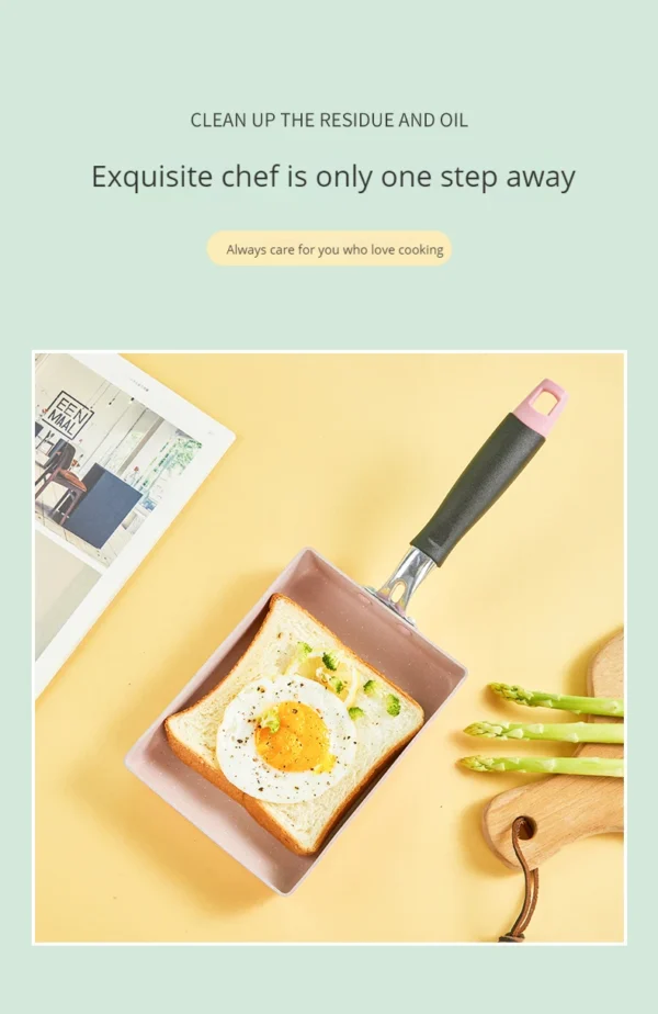 Japan Tamago-yaki Pan Square Omelette Pan Kobe Thick Egg Yaki Breakfast Flat Nonstick Omelette Pan - Image 19