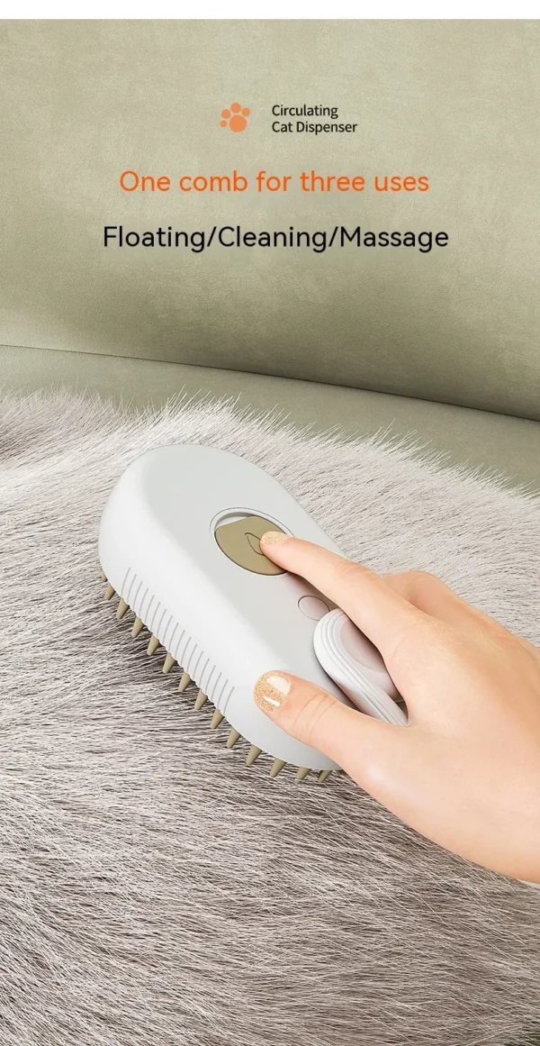 3 in 1 Pet Electric Steam Brush Cat and Dog Cleaning Spray Massage Grooming Comb Retractable Handle Pet Hair Removal BeautyBrush - Image 19