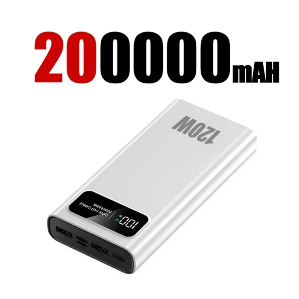 200000mAh Power Bank 120W Super Fast Charging Battery High Capacity Digital Display Power Bank For Huawei Xiaomi iphone Samsung - Image 13