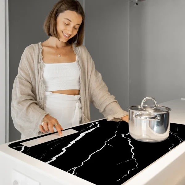 Induction Cooktop Mat Silicone Induction Cooker Covers Heat-resistant  Induction Cooktop Protector Mat 30.8×20.5Inch Non-Slip - Image 10