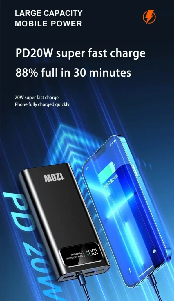 200000mAh Power Bank 120W Super Fast Charging Battery High Capacity Digital Display Power Bank For Huawei Xiaomi iphone Samsung - Image 19