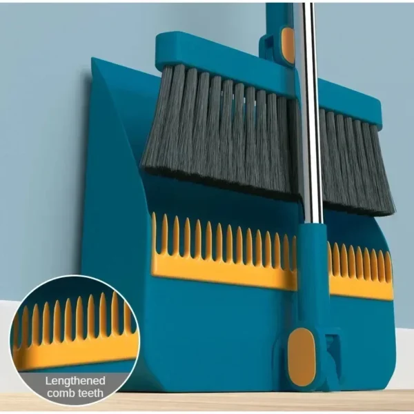 Brush And Shovel Broom And Dustpan Combination Set Vertical Folding Soft Fur Non-viscous Sweeping Broom 2 Pcs /set - Image 17
