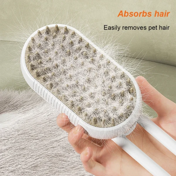 3 in 1 Pet Electric Steam Brush Cat and Dog Cleaning Spray Massage Grooming Comb Retractable Handle Pet Hair Removal BeautyBrush - Image 2