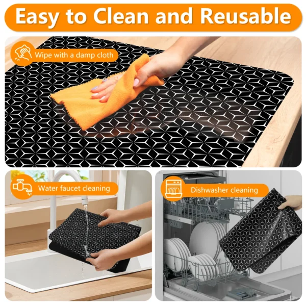Induction Cooktop Mat Silicone Induction Cooker Covers Heat-resistant  Induction Cooktop Protector Mat 30.8×20.5Inch Non-Slip - Image 14