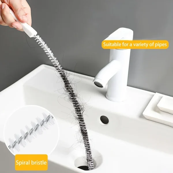 Water Pipe Dredging Brush Pipe Dredging Device Sewer Hair Cleaner Face Washing Water Pool Floor Drain Dredging Cleaning Brush - Image 9