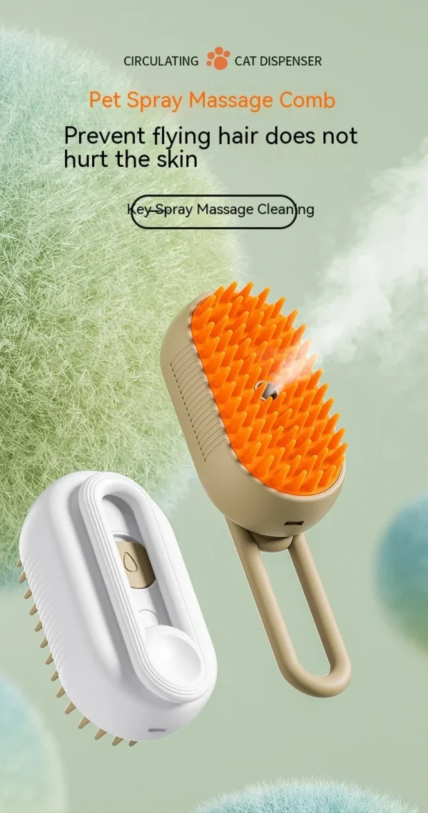 3 in 1 Pet Electric Steam Brush Cat and Dog Cleaning Spray Massage Grooming Comb Retractable Handle Pet Hair Removal BeautyBrush - Image 17