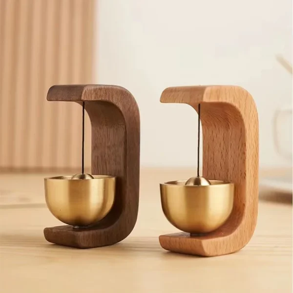 Dopamine Wind-bell Magnetic Inhalation Home Wind-bell Beech Car Into The Door To Remind The Bell Copper Bell Walnut Copper Ornam - Image 18