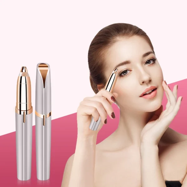 Electric Eyebrow Trimming Tool For Beginners Automatic Electric Eyebrow Trimmer Nose Hair Shaving Brush Scraper 1pc - Image 3