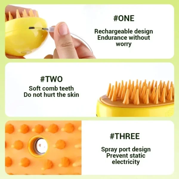 Cat Brush Steamy Dog Brush Electric Spray Cat Hair Brushes Pet Grooming Comb Hair Removal Massage Pet Accessories - Image 4