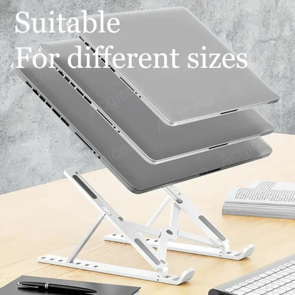 Portable Laptop Stand 7/10 Gears Foldable ABS Tablet for Macbook Apple  Air Pro Lenovo Samsung Bracket Universal Pad PC Holder - Image 17
