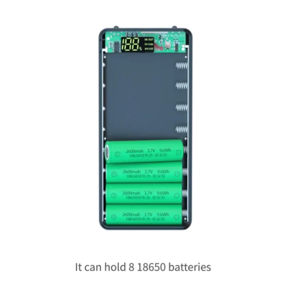 PD QC3.0 Quick Charge Battery 8 x18650 Power Bank Case Welding Free Dual USB 18650 Holder Storage Box Powerbank For Mobile Phone - Image 16