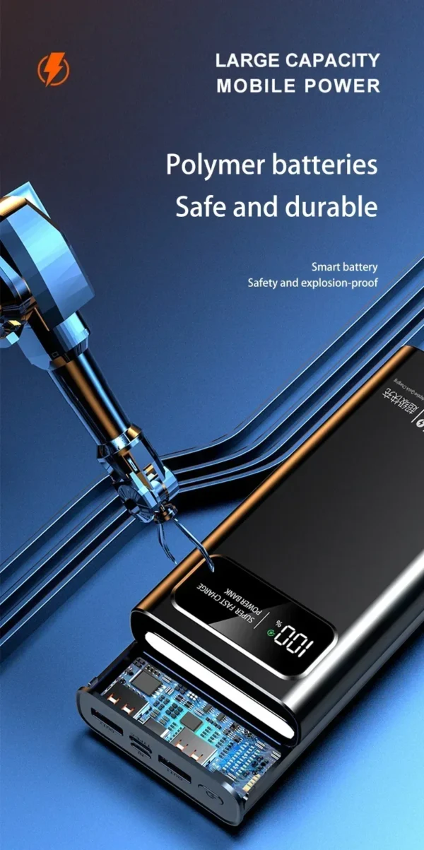 200000mAh Power Bank 120W Super Fast Charging Battery High Capacity Digital Display Power Bank For Huawei Xiaomi iphone Samsung - Image 25