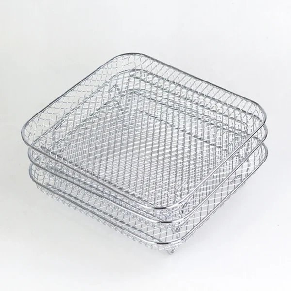 3-layers Air Fryers Rack Stackable Grid Grilling Rack Stainless Steel Anti-corrosion Home Kitchen Oven Steamer Cooker Gadgets - Image 22