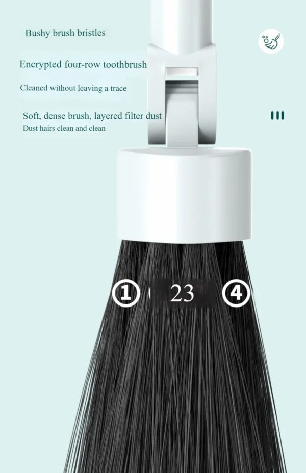 Household folding broom broom dustpan set Soft brush whisk broom strip non-stick hair sweeping cleaning and scraping - Image 23