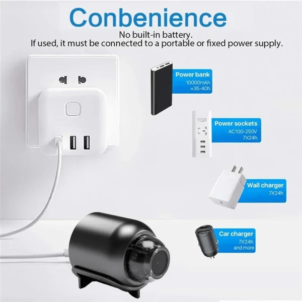 NEW X5 Mini Camera HD1080P Compact Wireless WIFI Camera with Cyclic Recording Function Suitable for Outdoor Camping at Home - Image 7