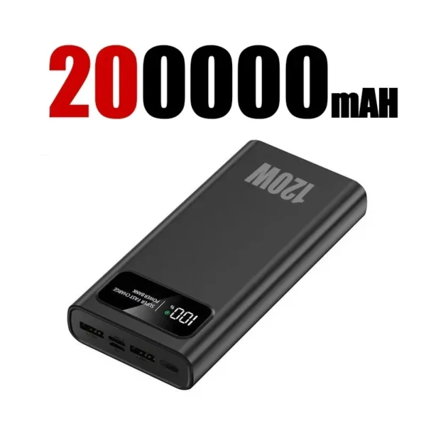 200000mAh Power Bank 120W Super Fast Charging Battery High Capacity Digital Display Power Bank For Huawei Xiaomi iphone Samsung - Image 10